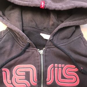 Levi’s zip up hoodie used faded black